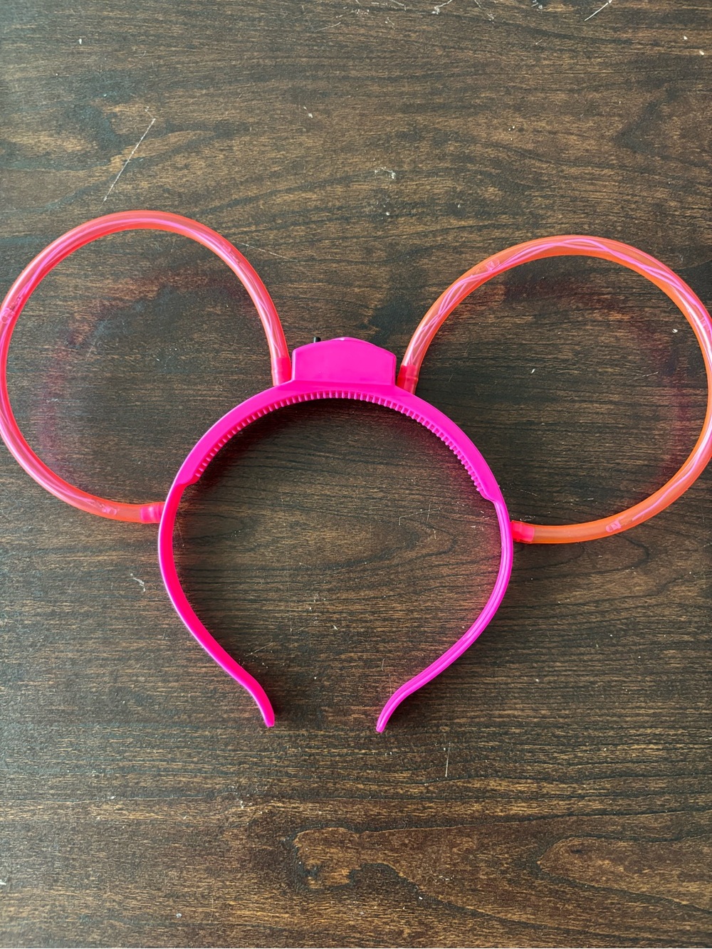 Disney Pink Light-Up Mouse Ear Headband with Neon Hoop Ears